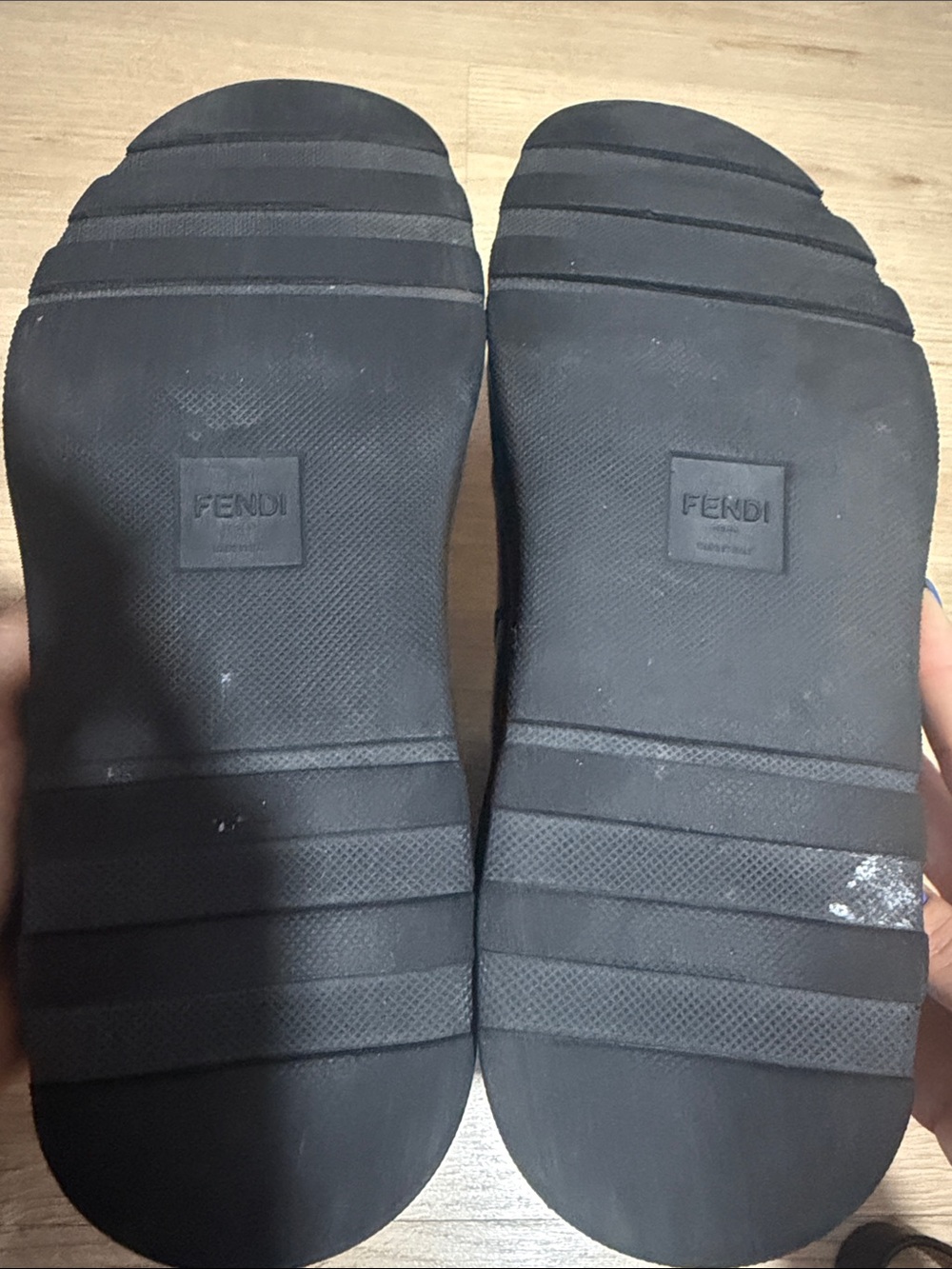 Fendi FF Logo Chelsea Ankle Boots Black Leather Platform EU 37 / US 7 - Picture 2 of 7